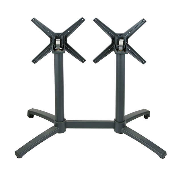 ONE LEGS ALUMINIUM TABLE BASE WITH FOLDING CROSS FOR OUTDOOR